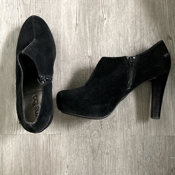 Me Too Women’s Suede Leather Ankle Zip Platform Heel Booties - Picture 12 of 16